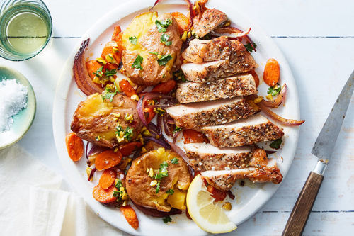 Za'atar Chicken & Harissa Roasted Carrots