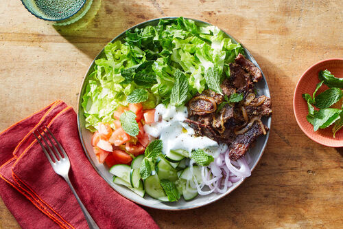 Fast! Falafel Souvlaki Salad