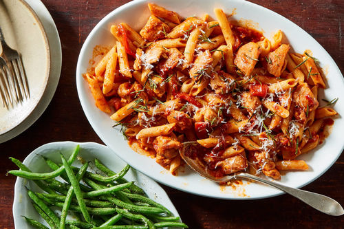Rosemary-Tomato Penne with Chicken Strips