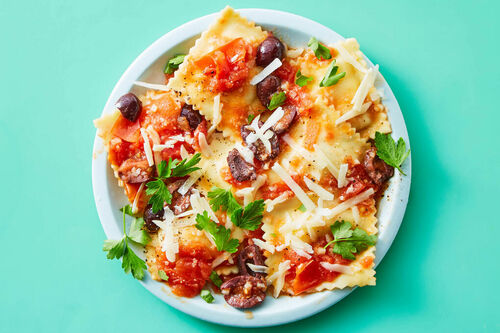 Gluten-Free Ravioli in Fresh Tomato Sauce