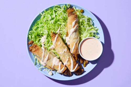 Chicken Cheeseburger Taquitos