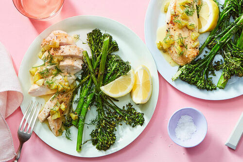 Pan-Roasted Chicken & Dill Pickle Vinaigrette