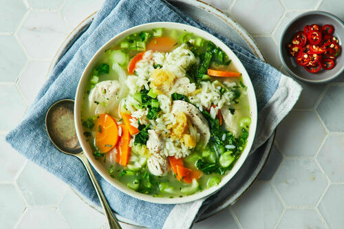 Fragrant Chicken-Rice Soup
