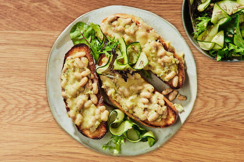 Cheesy Beans on Crusty Bread