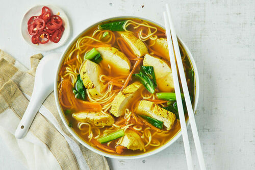 Chicken and Choy Sum Noodle Soup
