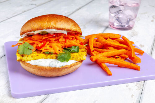 Tandooriburger met grillkaas
