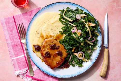 Cherry Gastrique-Glazed Chicken Breast