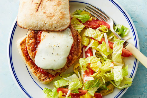 Grilled Sausage Parm Burger