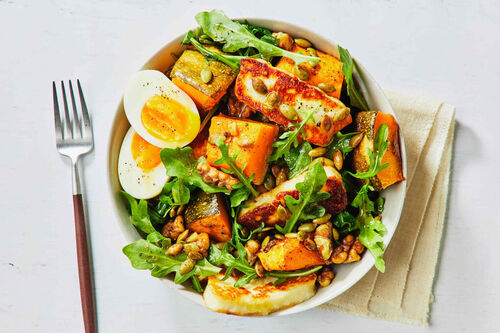 Carb-Conscious Haloumi and Pumpkin Salad