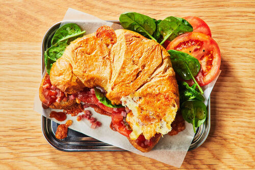 Lunch Cheesy Bacon Croissants