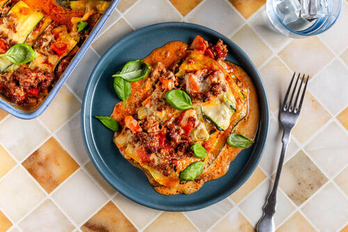 Zucchini-Lasagne mit Bio-Rinderhack