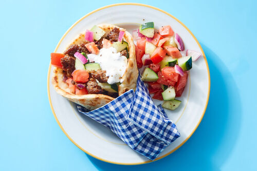 Greek-Inspired Ground Chicken Gyro