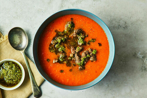 Calorie-Conscious Beef and Tomato Soup