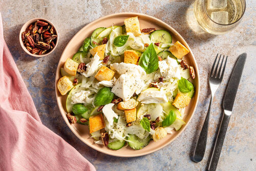 Panzanella met appel, venkel en croutons