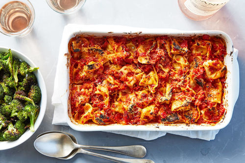 Cheesy Gluten Free Ravioli Bake