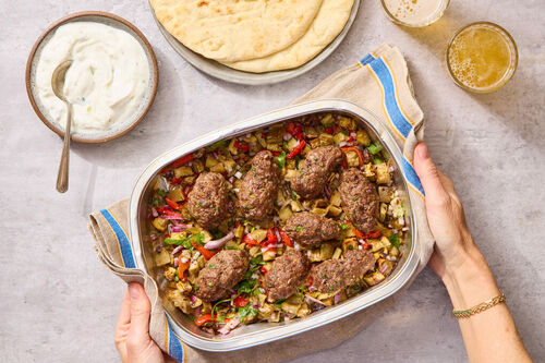 Summer Tray Bake: Turkish Style Beef Koftas