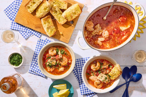 Summertime! Tilapia & Shrimp Cioppino