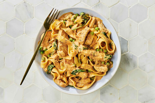 15-Min Creamy Tuscan Chicken Fettuccine