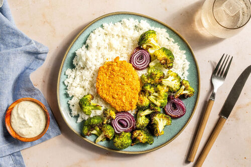Veggie-Schnitzel mit Brokkoli
