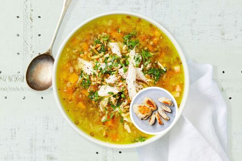 Calorie-Conscious Chicken Thigh Lentil Soup
