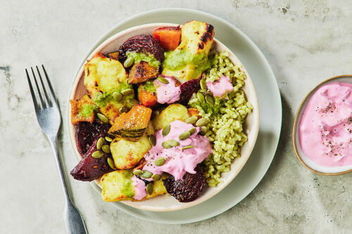 Nutritious Haloumi and Veggie Abundance Bowl