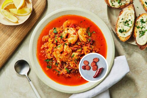 Marseille-Style Prawn and Chorizo Braise