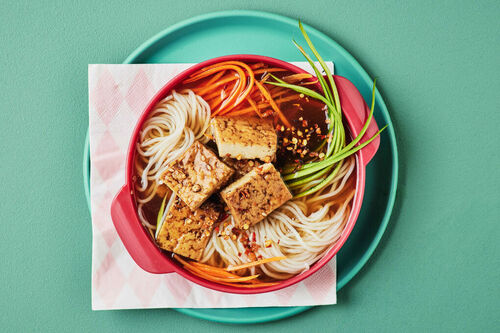 Lunch Fast Tofu Noodle Soup