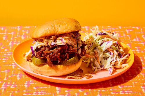 Fast! BBQ Chopped Beef Sandwich