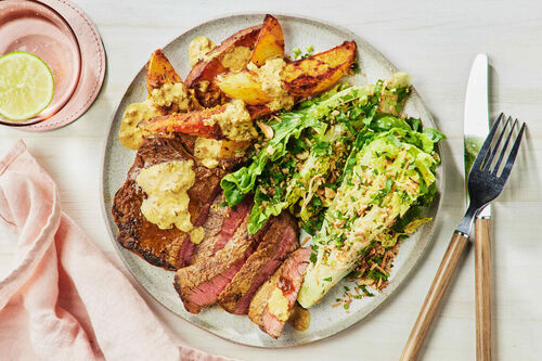 Glow-Up: Rump Steaks and Peanut Wedge Salad
