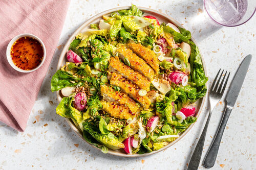 Veggie-Schnitzel mit scharfem Honig