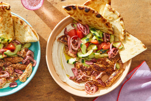 Pork Shawarma Hummus Bowl
