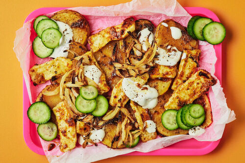 Roast Masala Mango Haloumi and Potato
