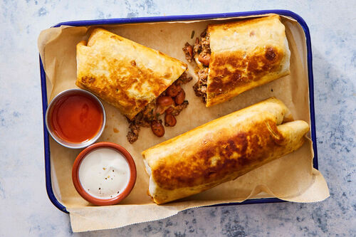 Express Recipe! Braised Beef & Bean Burrito
