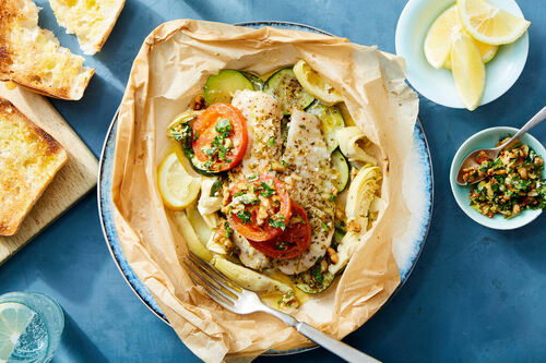 Salmon & Artichoke en Papillote