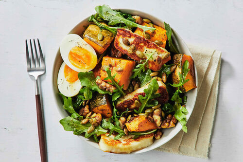 Carb-Conscious Haloumi and Pumpkin Salad