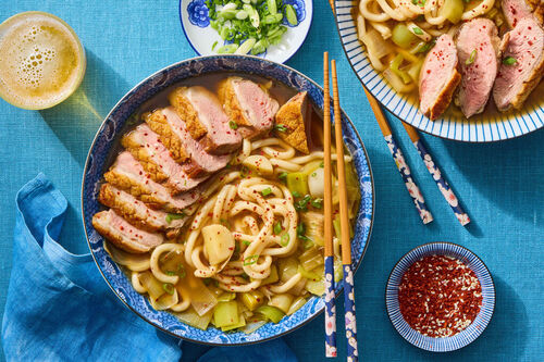 Kamo Nanban Udon (Duck Udon Noodle Soup)