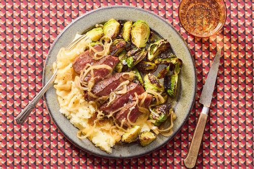 Beef Tenderloin with Parsnip-Potato Mash