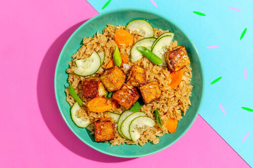 Opgebakken tofu met teriyakigroente