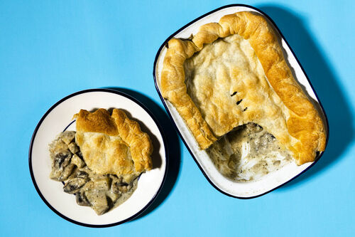 Veganer Champignon-Sellerie-Pie