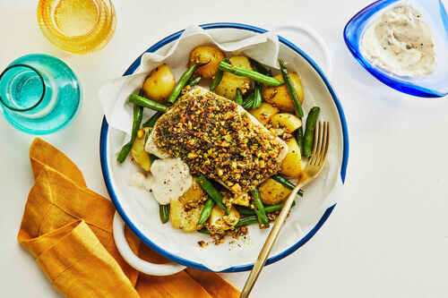 Pistachio-Crusted Barramundi