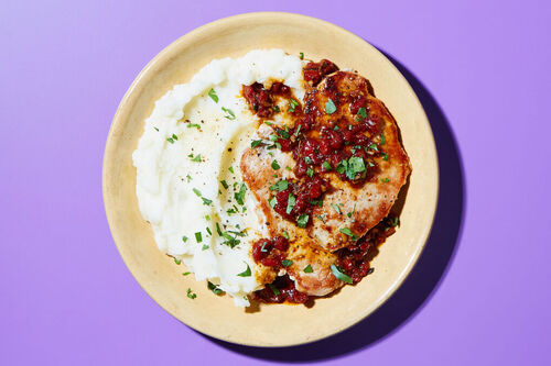 Maple-Harissa Pork Cutlets
