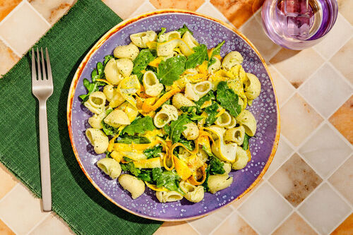 Conchiglie mit gelber Zucchini