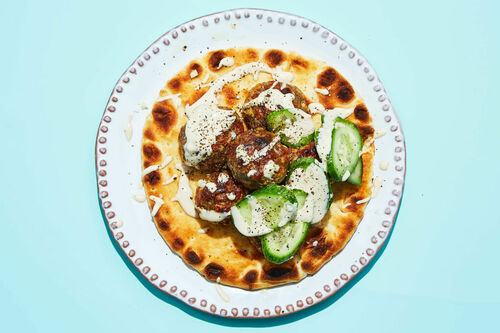 Mediterranean Lamb Meatball Pita