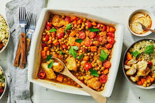 Fish and Chickpea Tagine with Couscous