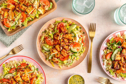Couscousbowl met Griekse grillkaas