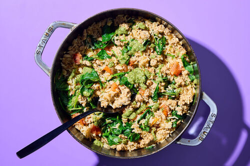 Italian Chicken Sausage Rice Bake