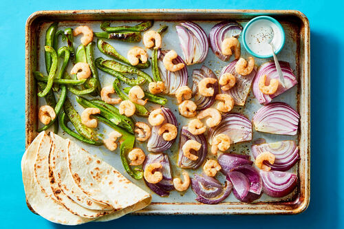 Sheet Pan Shrimp Fajitas