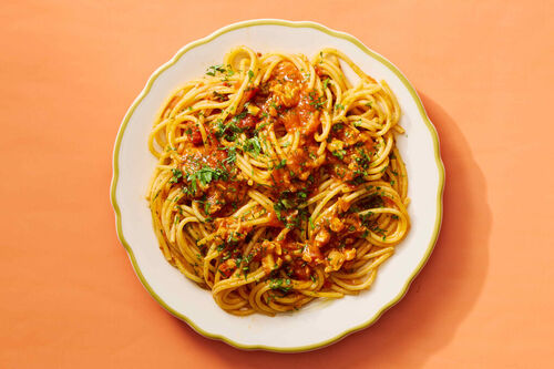 Red Clam Sauce Spaghetti