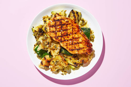 Grilled Chicken Thigh Panzanella