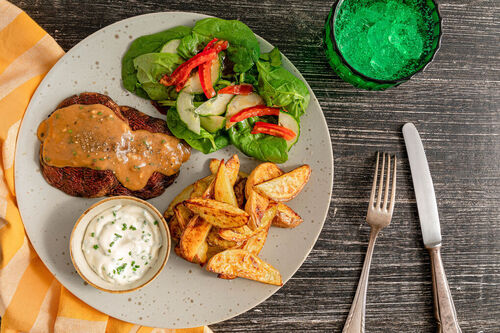 Portobello's met hartige misosaus